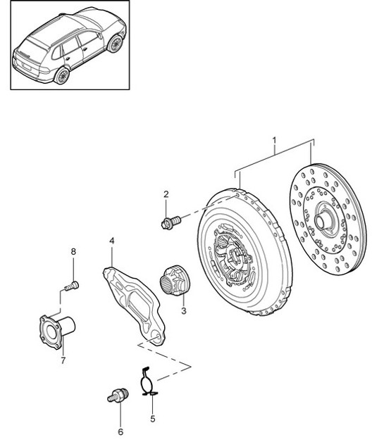 Diagram 301-000 Porsche Macan (95B) MK1 (2014-2018) Transmission