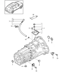 Replacement transmission / Manual gearbox / Individual parts (PR:D34,G0L) Cayenne 92A (958) 3.6L 2011-18