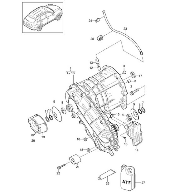 Diagram 305-010 Porsche Macan (95B) MK1 (2014-2018) Transmission