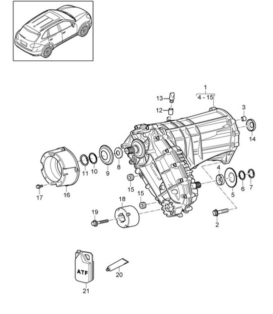 Diagram 305-020 Porsche Cayenne 92A (958) 2010-2017 Transmission