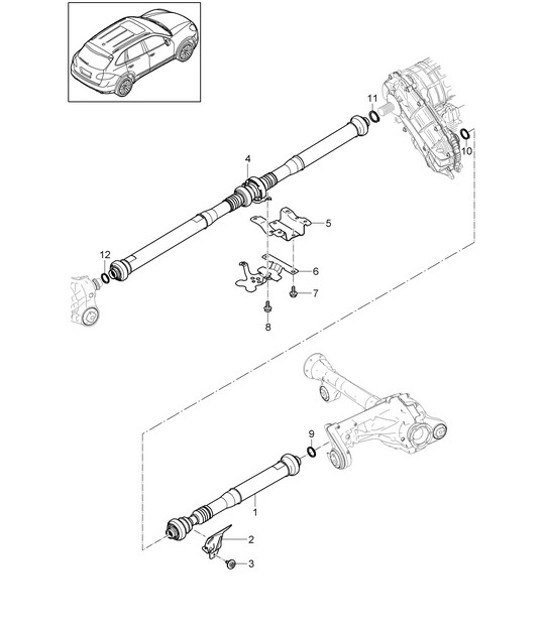 Diagram 305-030 Porsche Macan (95B) MK1 (2014-2018) Transmission
