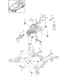 Rear axle differential / Ready for installation without: limited slip differential (PR:1Y0) Cayenne 92A (958) 2011-18