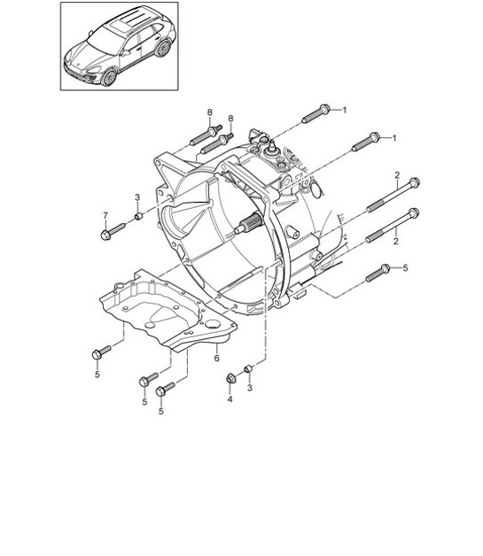 Diagram 306-030 Porsche Cayenne 92A (958) 2010-2017 Transmission