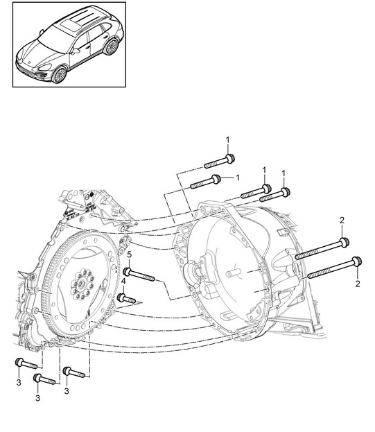 Threaded joint / Engine and transmission (PR:D11) Cayenne 92A (958) 3.0L petrol 2011-18