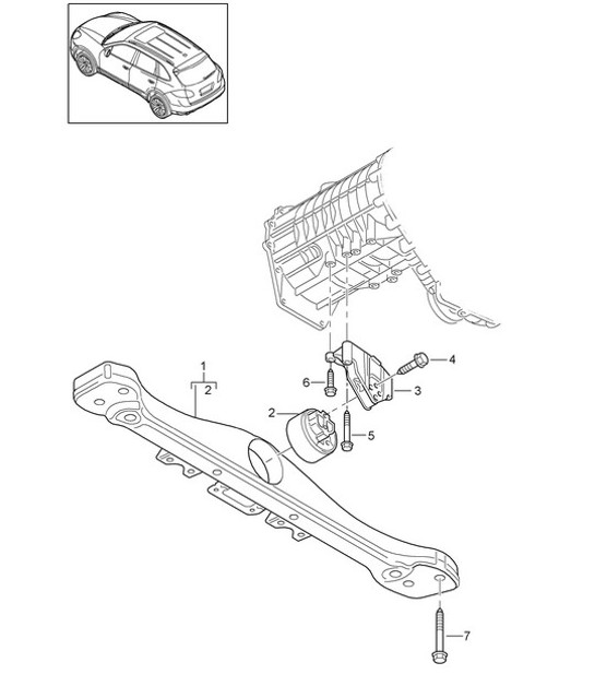 Diagram 307-000 Porsche Macan (95B) MK1 (2014-2018) Transmission