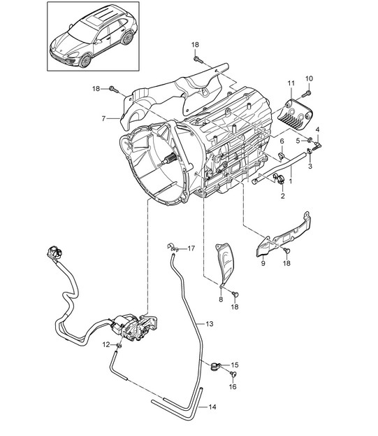 Tiptronic / Replacement transmission / Accessories (PR:G1G) Cayenne 92A (958) 2011-18