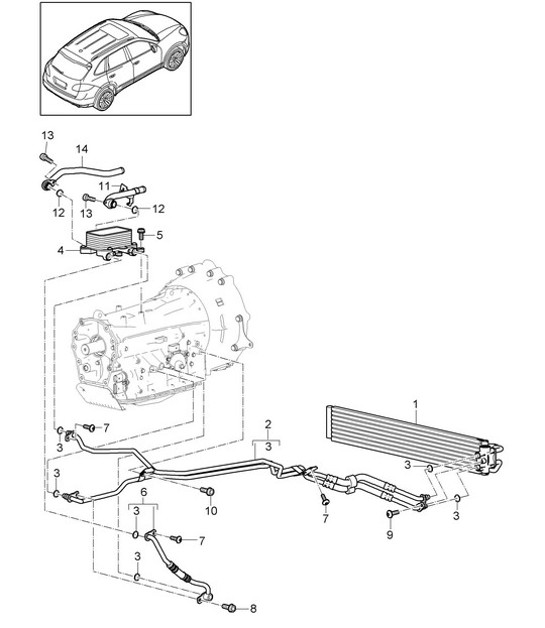 Diagram 360-020 Porsche Boxster 987 MKII 2.9L 2009-12 Transmission