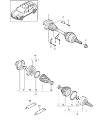 Drive shaft Cayenne 92A (958) >>2014