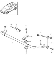 Anti-roll bar (PR:0AB,0AC) Cayenne 92A (958) >>2014