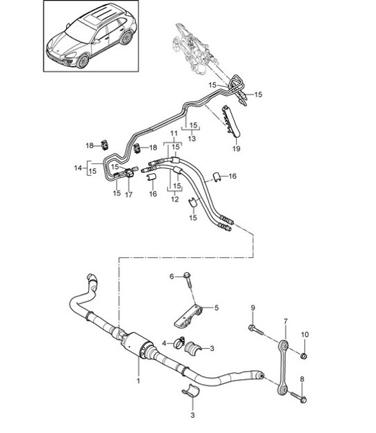 Diagram 402-015 Porsche 996 GT3 MKI 1999-02 Front Axle, Steering 