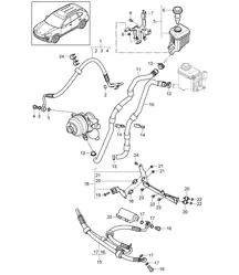 Anti-roll bar / Lines / Engine compartment / Oil container  (PR:0AW) Cayenne 92A (958) >>2014
