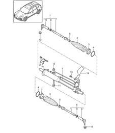 Power steering / Steering gear / Steering parts Cayenne 92A (958) 2011-18