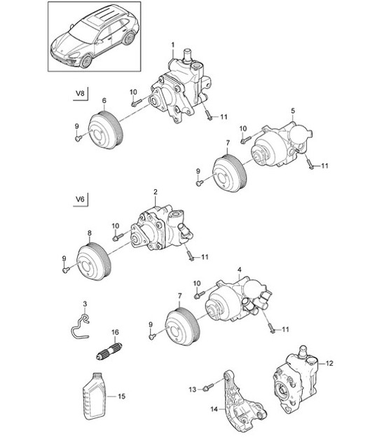 Diagram 403-020 Porsche Boxster 718 (982) 2017>> Front Axle, Steering 