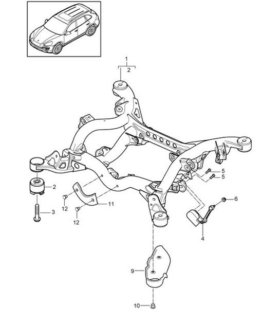 Diagram 501-001 Porsche Cayman 718C (982C) 2017>> Rear Axle
