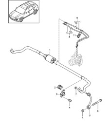 Anti-roll bar / Hose (PR:0AW) Cayenne 92A (958) 2011-18