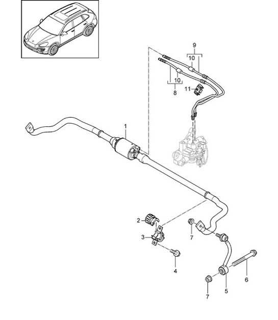 Diagram 501-004 Porsche Macan (95B) MK1 (2014-2018) Rear Axle