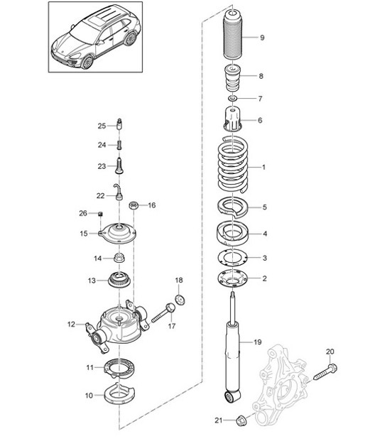 Diagram 502-000 Porsche Macan (95B) MK1 (2014-2018) Rear Axle
