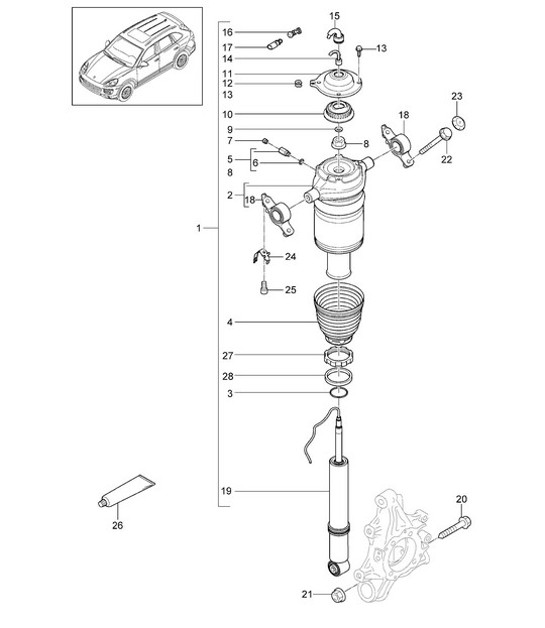 Diagram 502-005 Porsche Macan (95B) MK1 (2014-2018) Rear Axle