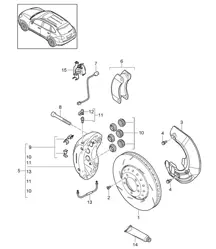 Disc brake / Front axle Cayenne 92A (958) >>2014