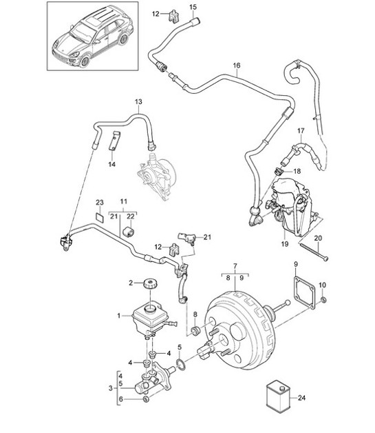 Diagram 604-002 Porsche Boxster 986 2.7L 2003-04 Wheels, Brakes