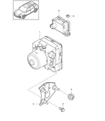 Hydraulic unit / Anti-locking brake syst. -abs- / Control Cayenne 92A (958) >>2014