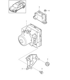 Hydraulic unit / Anti-locking brake syst. -abs- / Control Cayenne 92A (958) >>2014