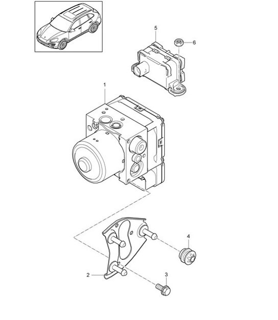 Diagram 605-000 Porsche Macan (95B) MK1 (2014-2018) Wheels, Brakes