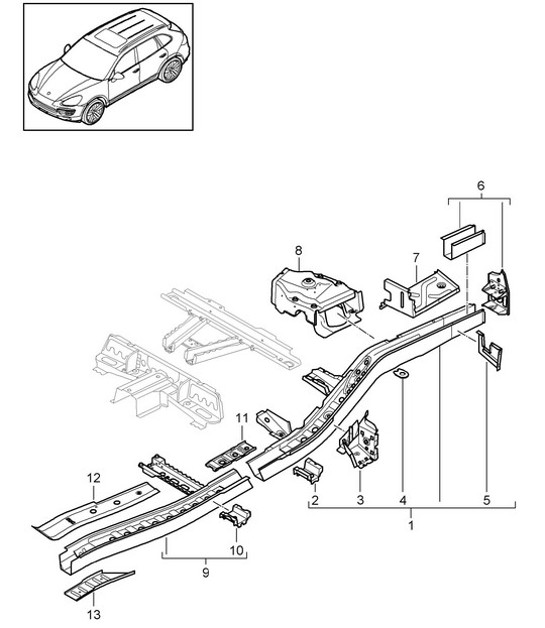 Diagram 801-025 Porsche Boxster 718 (982) 2017>> Body