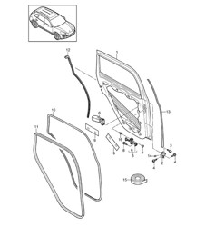 REAR Door shell / Gaskets Cayenne 92A (958) 2011-18