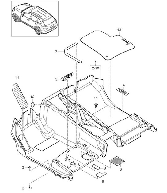 Diagram 807-000 Porsche Macan (95B) MK1 (2014-2018) Body