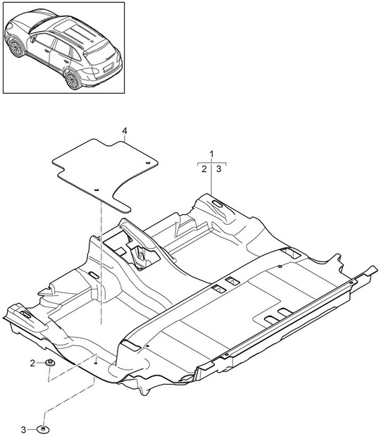 Flooring - REAR - Cayenne 92A (958) 2011-18