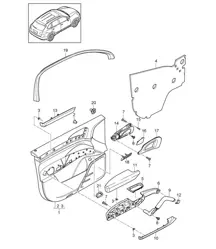 Door panel with: Damping - FRONT - Cayenne 92A (958) 2011-18