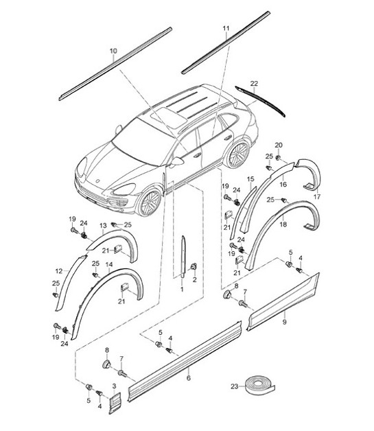 Diagram 810-005 Porsche Macan (95B) MK1 (2014-2018) Body