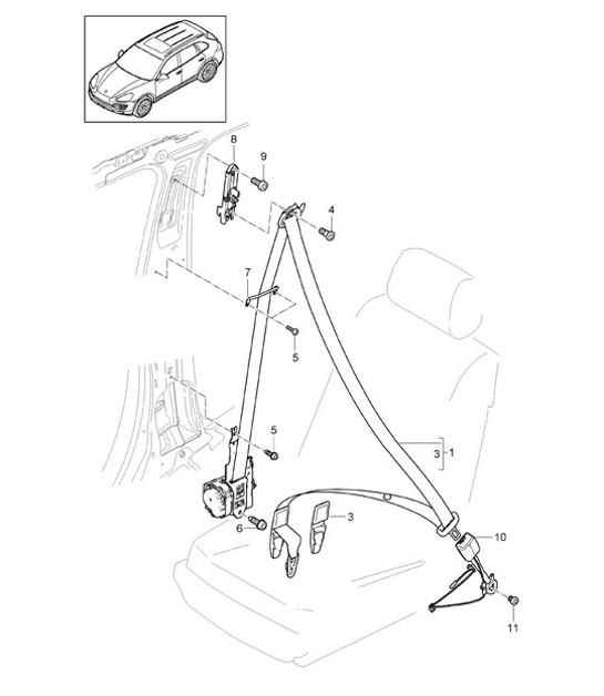 Diagram 812-000 Porsche 991.2 Targa 4 3.0L (370 Bhp) 2016-19 Body
