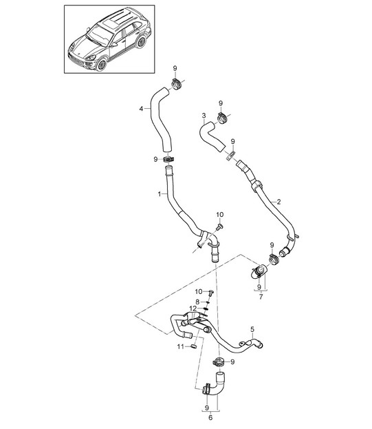 Heater water box  / Wheel housing panel (PR:GP1,0K3) Cayenne 92A (958) HYBRID 2011-18