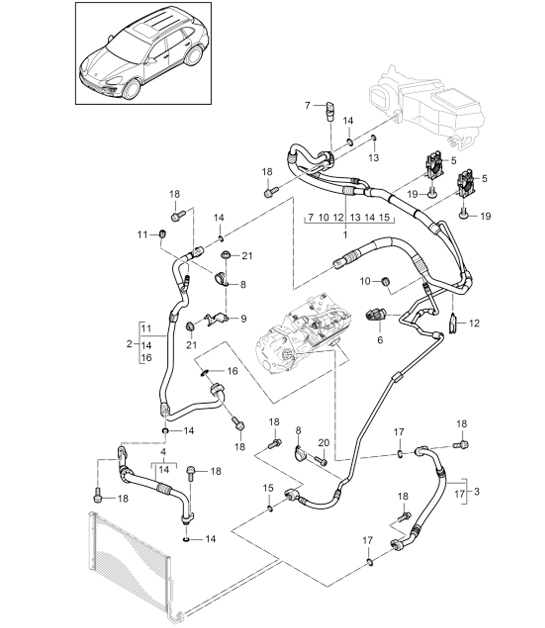 Diagram 813-058 Porsche Boxster 986 2.7L 2003-04 Body