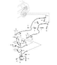 Refrigerant circuit / Auxiliary air conditioner (PR:9AH) - REAR - Cayenne 92A (958) 2011-18
