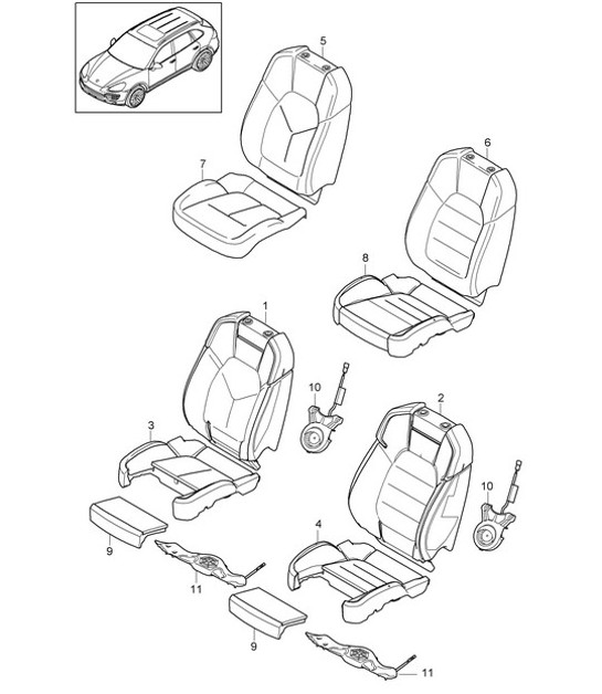 Diagram 817-014 Porsche Macan (95B) MK1 (2014-2018) Body