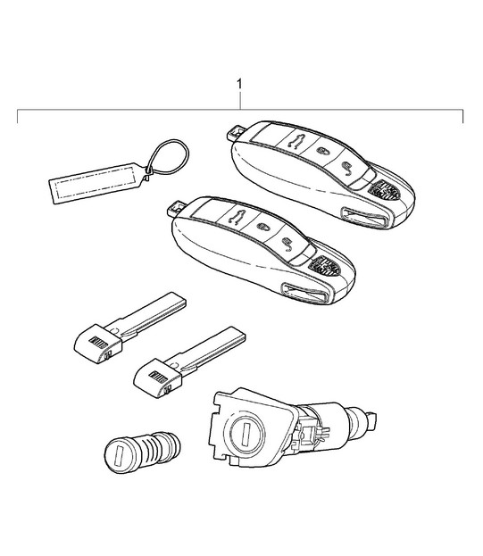 Repair kits / Set of locks Cayenne 92A (958) 2011-18