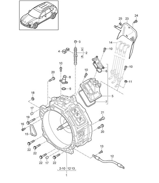 Diagram 901-010 Porsche 997 (911) MK1 2005-2008 Electrical equipment