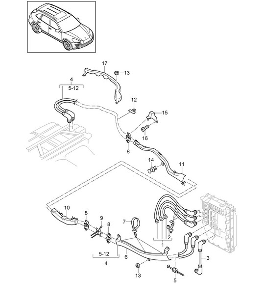 Hybrid / Wiring looms Cayenne 92A (958) HYBRID >>2014