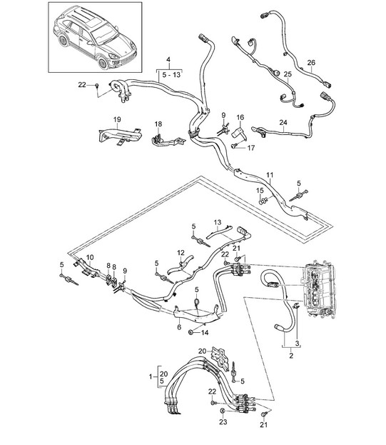 Hybrid / Wiring looms Cayenne 92A (958) HYBRID 2015>>