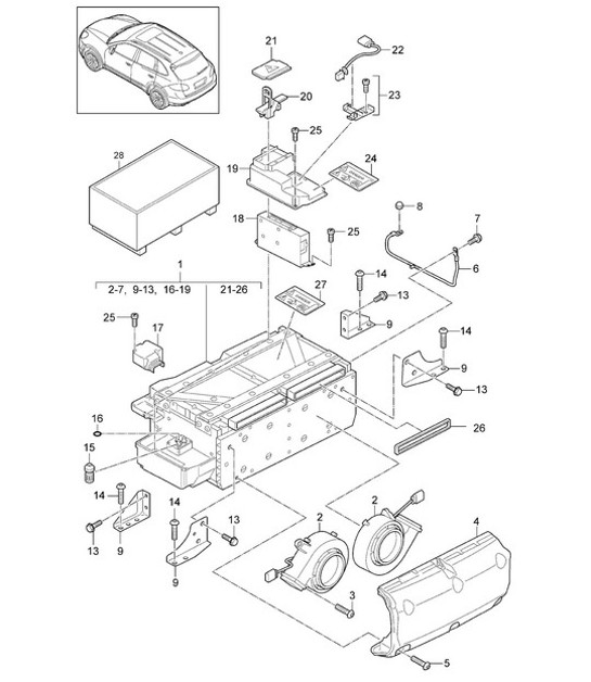 Diagram 901-040 Porsche 944 (1982-1991) 