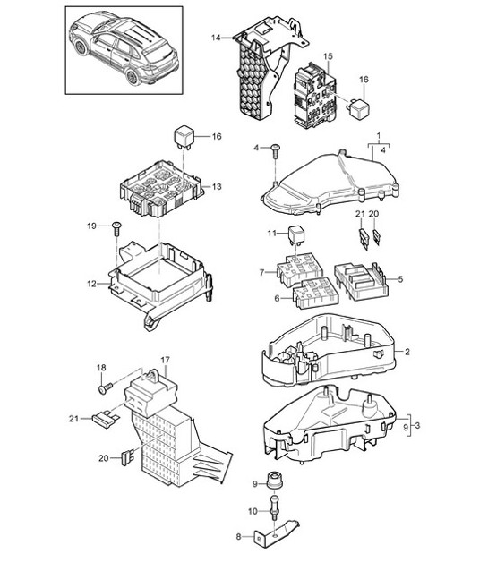 Diagram 902-001 Porsche 928 (1978-1995) 