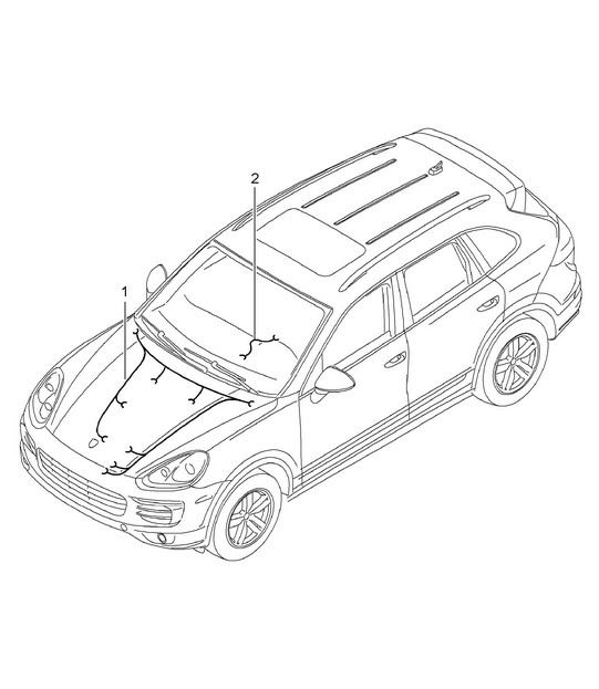 Wiring looms / Engine bay / Gearbox Cayenne 92A (958) 2015>>