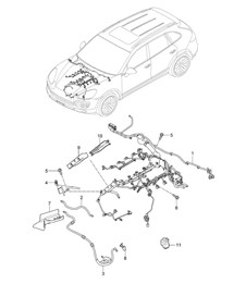 Wiring looms / Engine Cayenne 92A (958) >> 2014