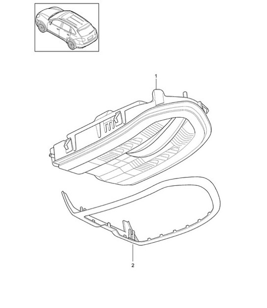 Diagram 903-008 Porsche Macan (95B) MK1 (2014-2018) Electrical equipment