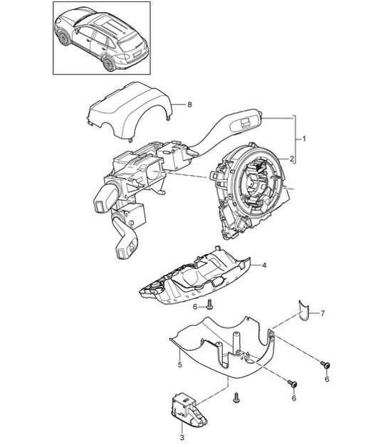 Diagram 903-010 Porsche Macan (95B) MK1 (2014-2018) Electrical equipment