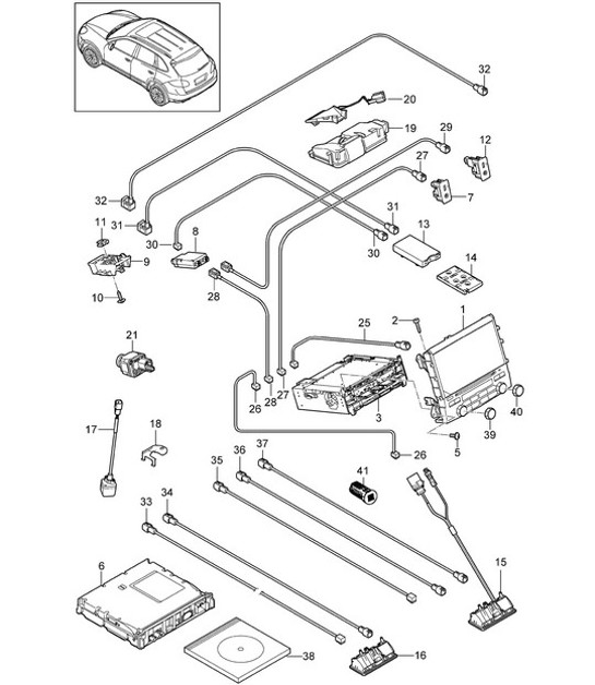 Diagram 911-001 Porsche 911 & 912 (1965-1989) Electrical equipment