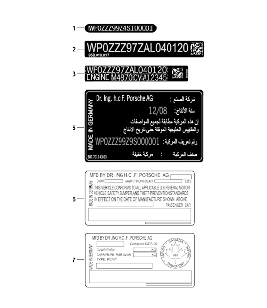 Signs / notices 95B.1 Macan 2014-18